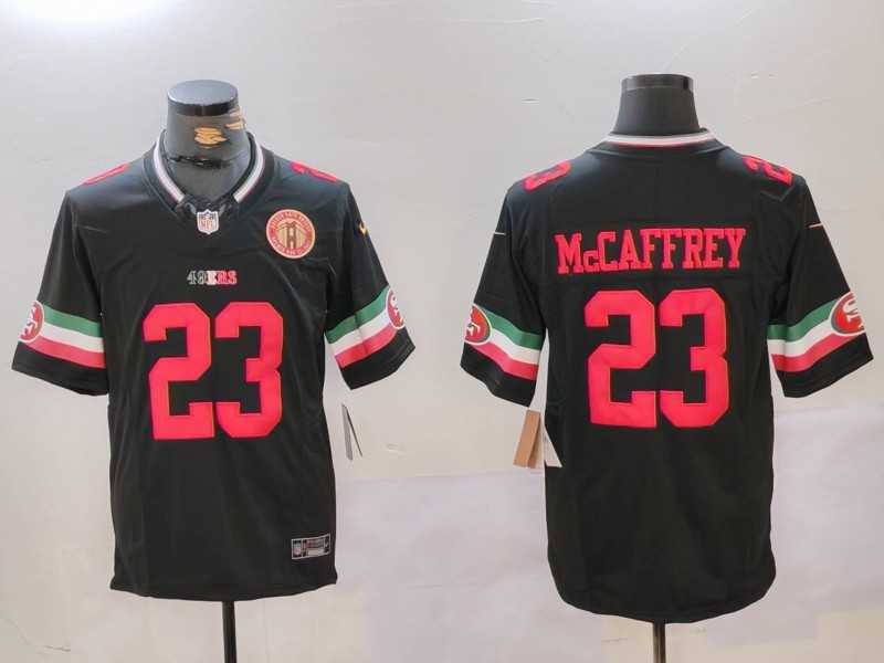 Men%27s San Francisco 49ers #23 Christian McCaffrey Black F.U.S.E. Mexico With Gate Bridge Patch Vapor Limited Stitched Jerseys Dzhi